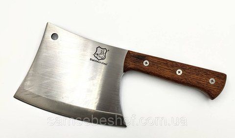 Сокира для м'яса 20 см з дерев'яною ручкою Stainless Steel 1806940300 фото