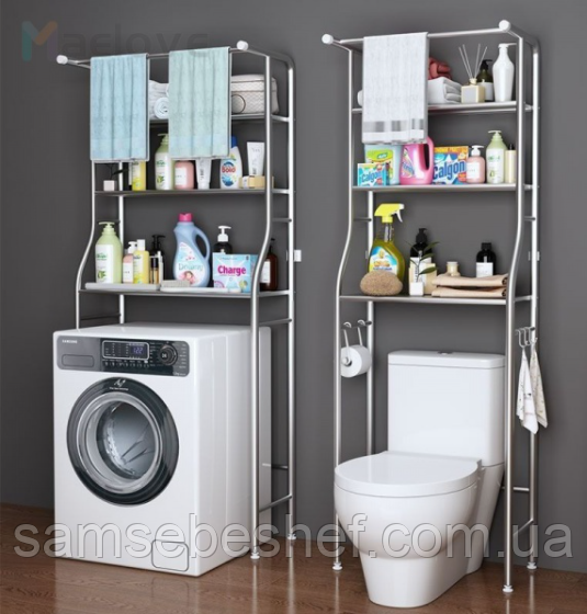 НЕРЖАВЕЙКА Полка-стеллаж над унитазом 160*47*25 см 17093 фото