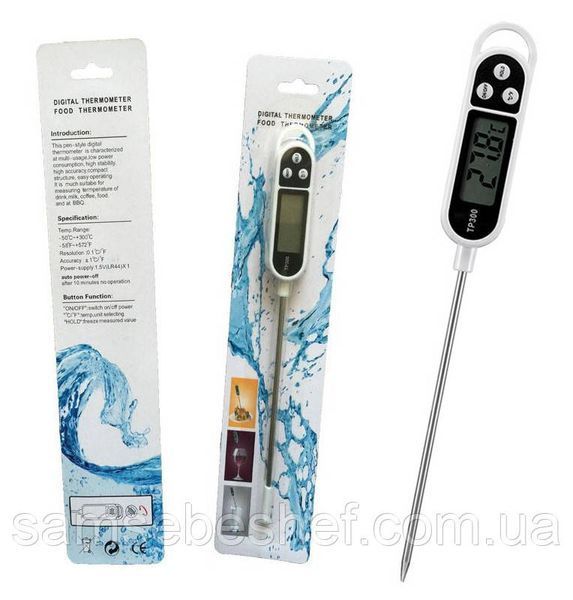 Харчовий кухонний термометр із щупом та LCD Digital Food Thermometr TP300 фото